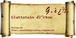 Glattstein Árkos névjegykártya